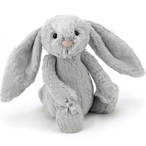 Lapin câlin timide petit (18cm) argenté