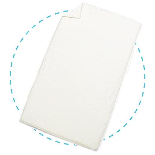 Fitted sheet for travel bed organic white