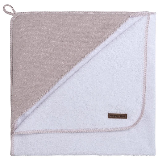 Badcape sparkle zilver-roze mêlee 