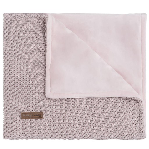 Blanket crib sparkle zilver-roze mêlee 