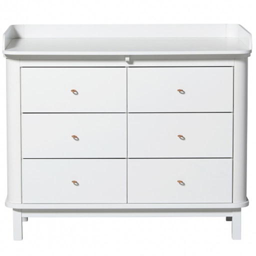 Commodes 6 tiroirs (grand plateau, blanc) wit 