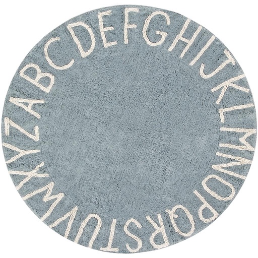 Tapijt round abc vintage blue - natural 150X150