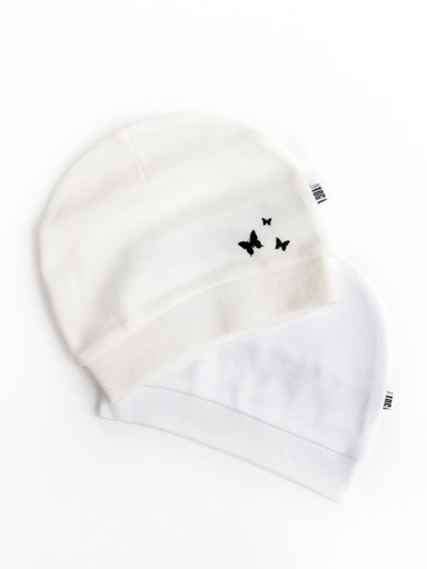 Bonnet bébé bio (2pcs.) Bloom white-ecru OS