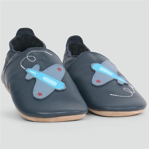Soft soles plane navy 