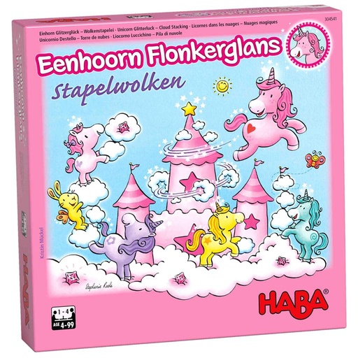 Spel: Eenhoorn Flonkerglans - stapelwolken  