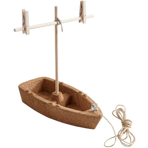 Bouwpakket: kurken boot  Haba  