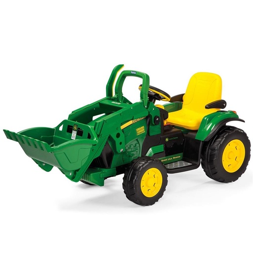 Electric tractor ground loader (12V) John Deere green