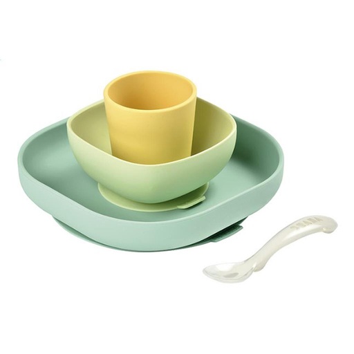 Eating set (4 pieces, silicone)