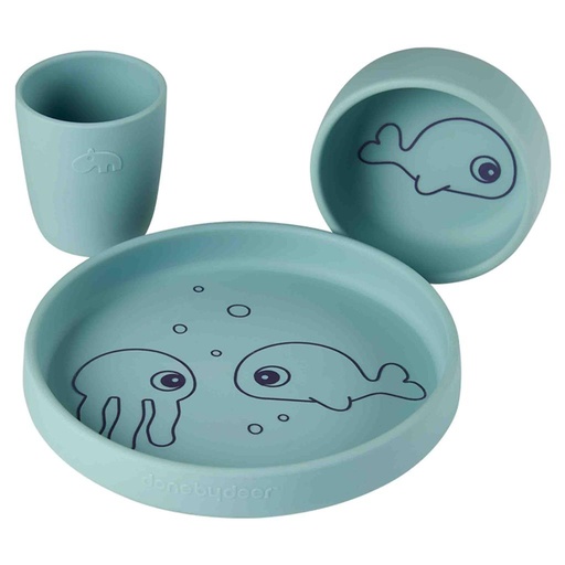 Set de table (silicone) amis de la mer blue 