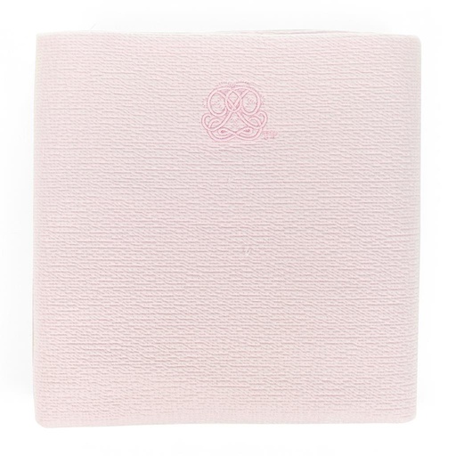 Doopdeken gewafeld (100x135cm) cotton pink 