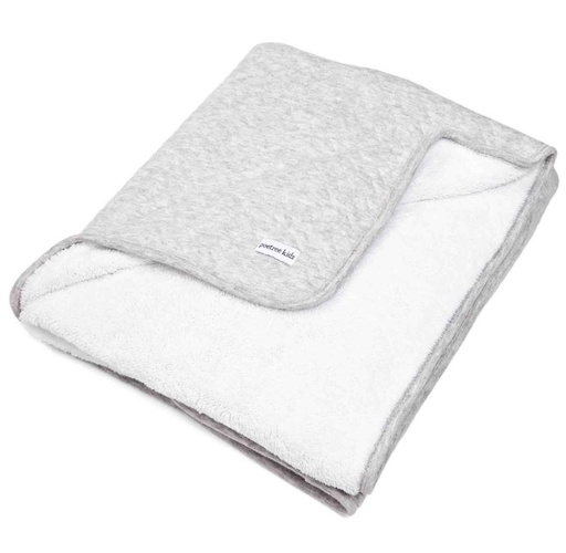 Blanket bed chevron light grey melange 100X140