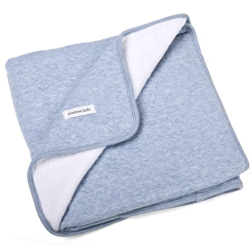 Dekentje wieg chevron denim blue 80X100