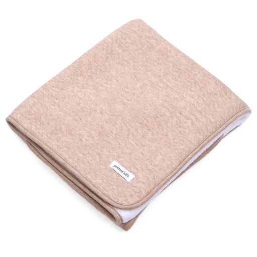 Couverture de berceau chevron light camel 80X100