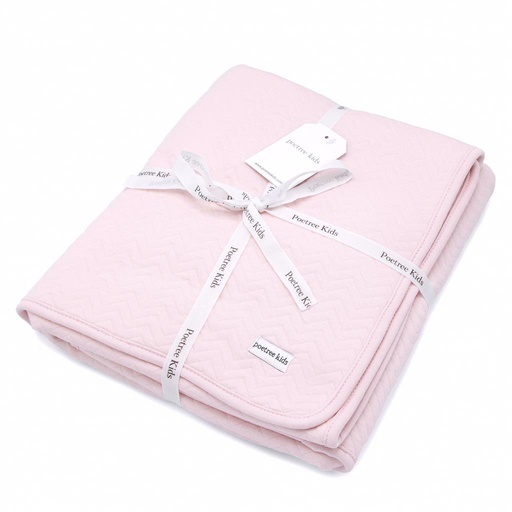 Blanket crib chevron light pink 80X100