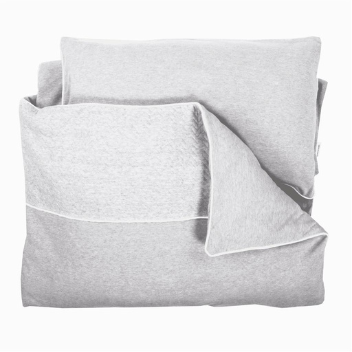 Down cover park chevron light grey melange 80X80