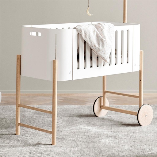 Co-sleeper/cradle (white/oak) wit 