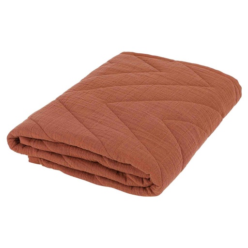 Blanket (cotton, quilted) bliss rust 75X100