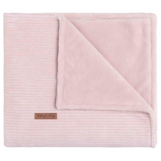 Couverture lit (teddy) sens vieux rose