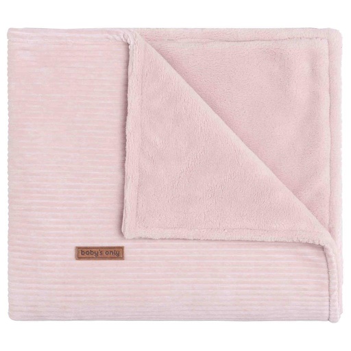 Blanket crib (teddy) sense oud roze 70X95