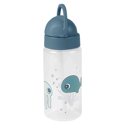 Drinking bottle with straw sea friends