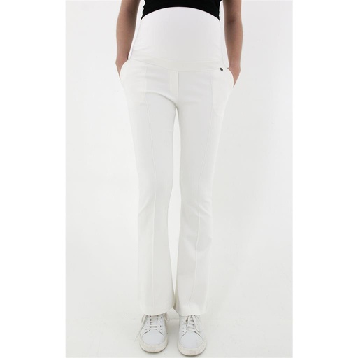 Broek flared off white 