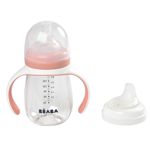 Drinking cup 2-in-1 Evolutive 210ml old pink 