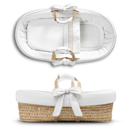 Carrycot Moses basket Ella ethnic white white-sand 