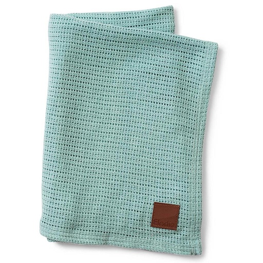 Blanket cellular Elodie aqua turquoise 