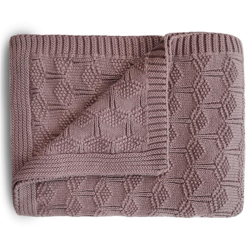Deken honeycomb dark rose 