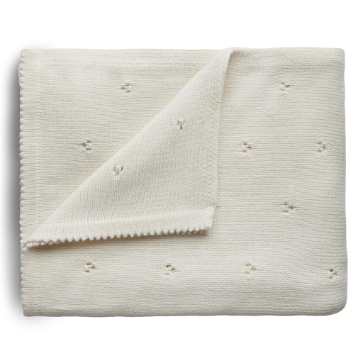 Couverture pointelle ivory 