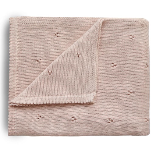 Couverture pointelle blush 