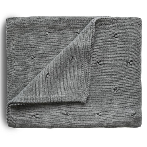 Deken pointelle gray melange 