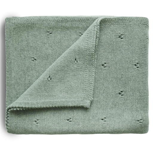 Couverture pointelle sage melange 
