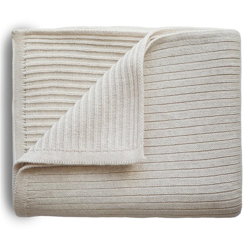 Deken ribbed beige melange 