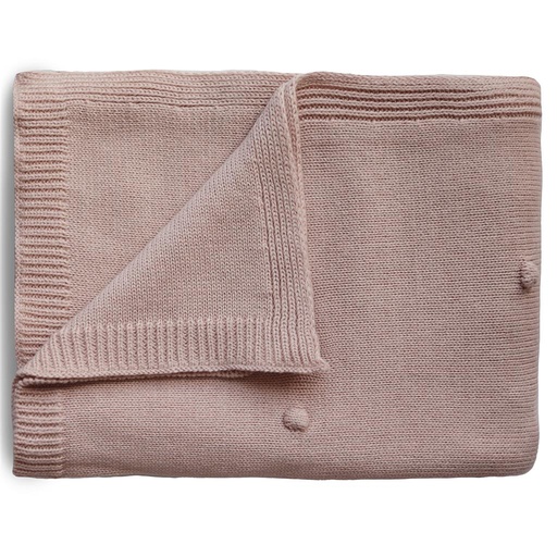 Couverture textured dots blush 
