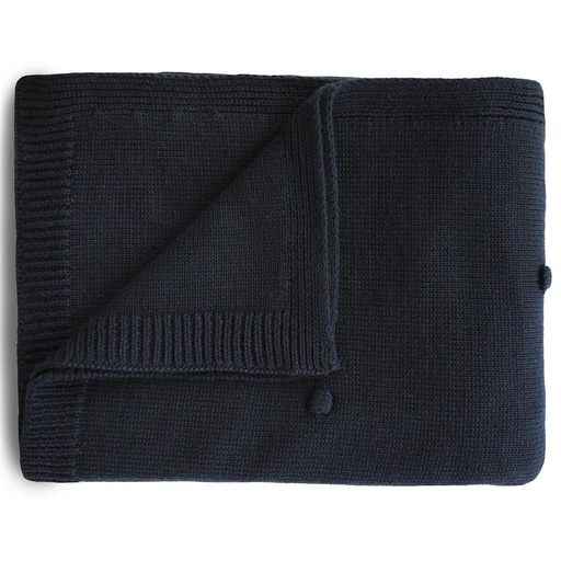Couverture textured dots dark navy 