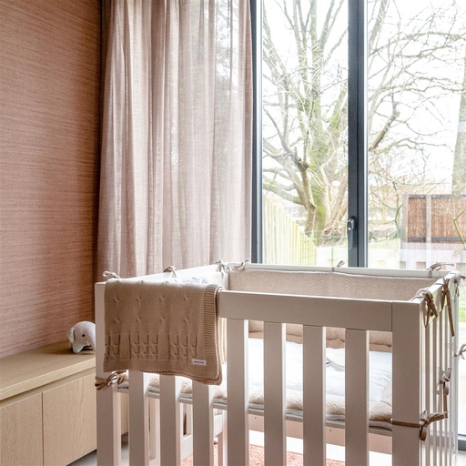 Blanket cradle knitted Marbella camel 80X100