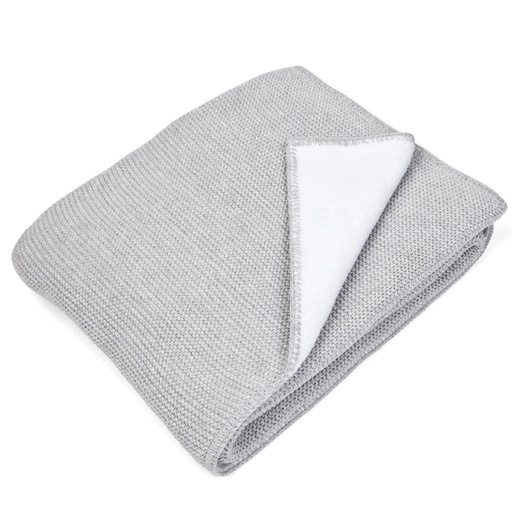Blanket crib lined antibes light grey melange 80X100