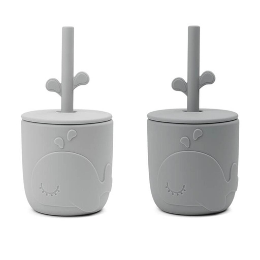 Drinkbeker (2-pack) Wally grey