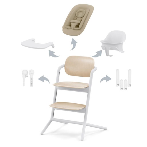 Dining chair lemo 4-in-1 sand white