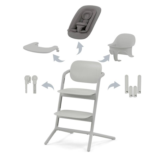 Dining chair lemo 4-in-1 suede grey 