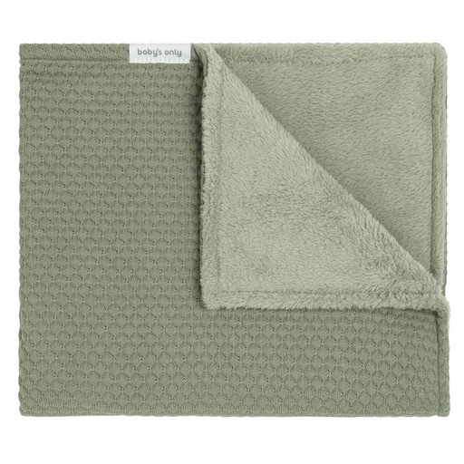 Blanket crib teddy sky urban green 70X95