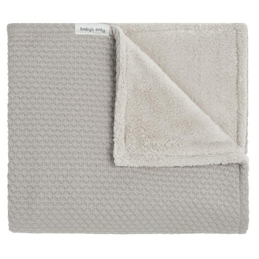 Couverture berceau teddy sky urban taupe