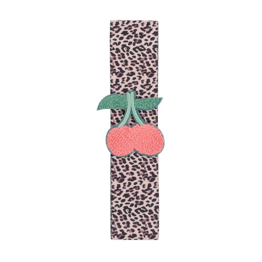 Elastiek lunchbox leopard cherry