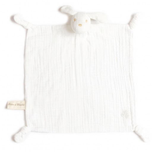 Doudou chien Lucien (coton bio) ecru(ivory) 
