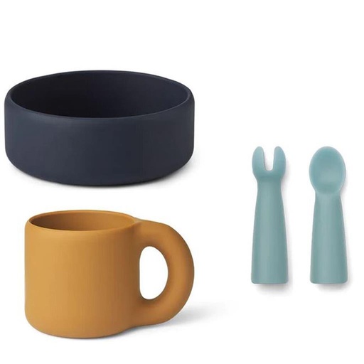 *Eetset Lise sea blue multi mix 