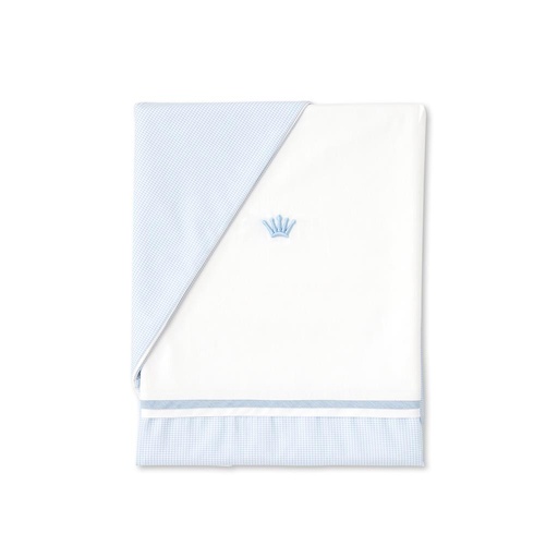 Enveloppe de couette en duvet Lit Sam essentials white-azzuro 100X140