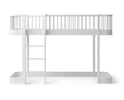 Eenpersoonsbed original low loft Oliver Furniture white