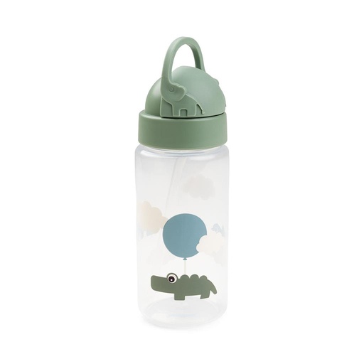 Tasse à boire avec paille Nuages heureux green 