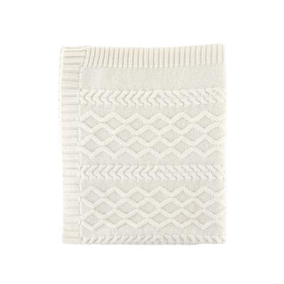 Blanket/shawl twisted (70x95cm) cashmere ivory